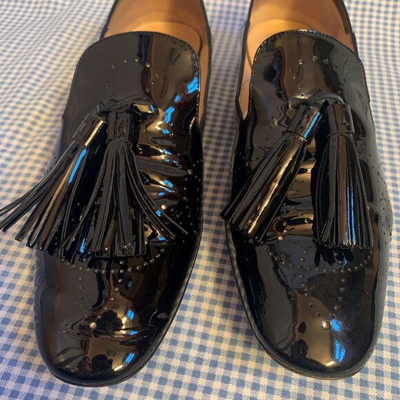 Fratelli Rossetti Black Patent Leather Tassel Loafer - 38 IT (7.5-8 US) Women's - Picture 3 of 7